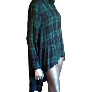 270. NWT Zara Trafaluc Oversized Button Down Plaid Shirt/Top - Size Large
